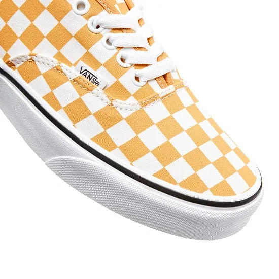 Vans - Authentisch – Schachbrett-Sneaker für Damen – Golden Nugget / True White