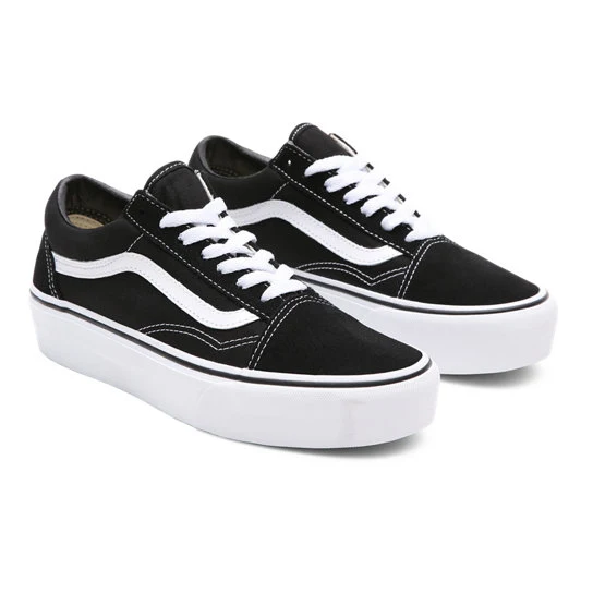 Vans - Old Skool-Plattform – Schwarz / Weiß
