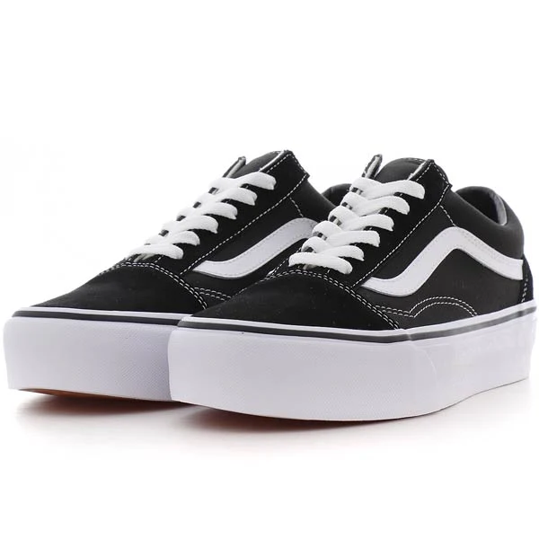 Vans - Old Skool-Plattform – Schwarz / Weiß