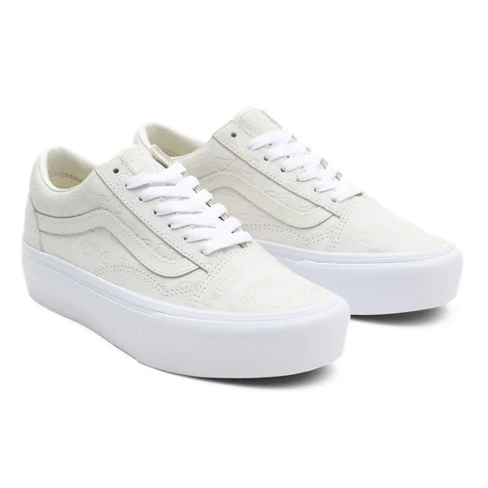Vans - Plateau-Sneaker für Damen – Marshmallow/Off The Wall