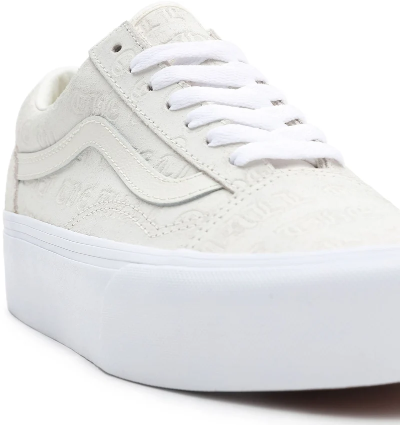 Vans - Plateau-Sneaker für Damen – Marshmallow/Off The Wall