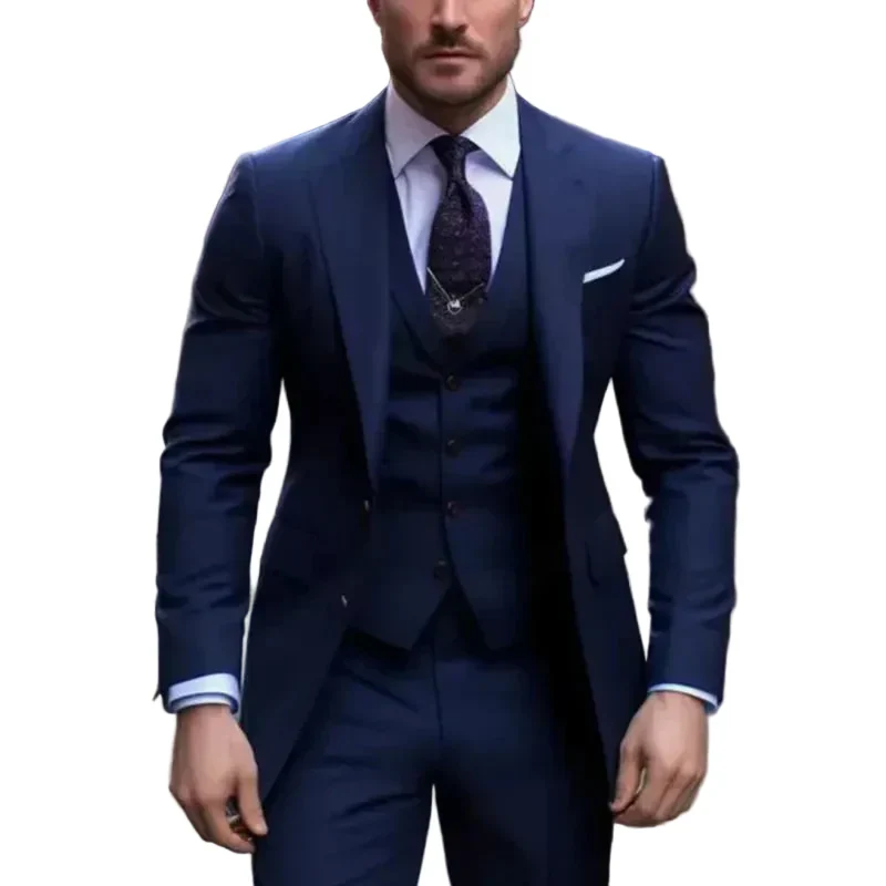 Herren Dreiteiliger Anzug Set mit Sakko, Weste und Hose