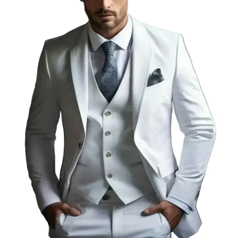 Herren Dreiteiliger Anzug Set mit Sakko, Weste und Hose
