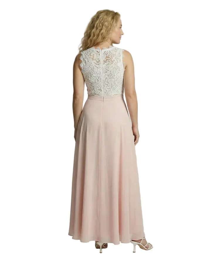 Damen Ärmelloses Maxikleid mit Spitzenoberteil und langem Rock