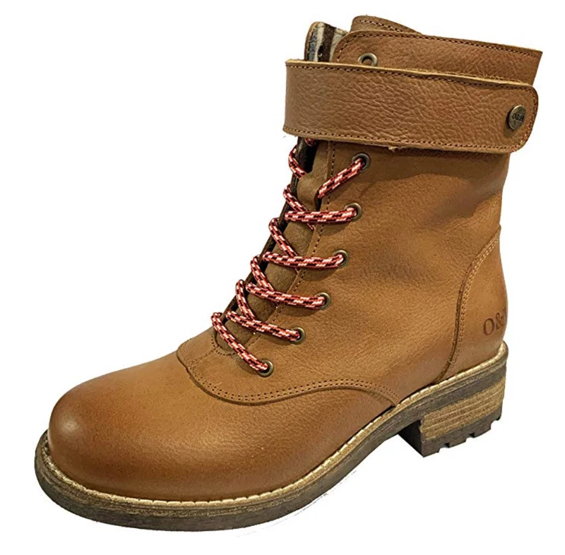 Oak & Hyde Damen-Stiefelette „Bridge Jungle“ aus Leder – Cognac