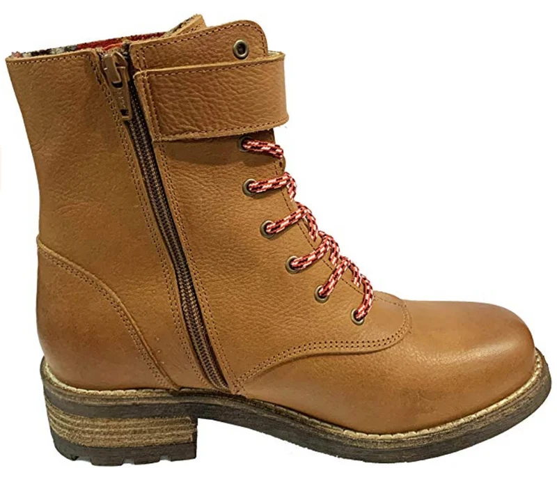 Oak & Hyde Damen-Stiefelette „Bridge Jungle“ aus Leder – Cognac