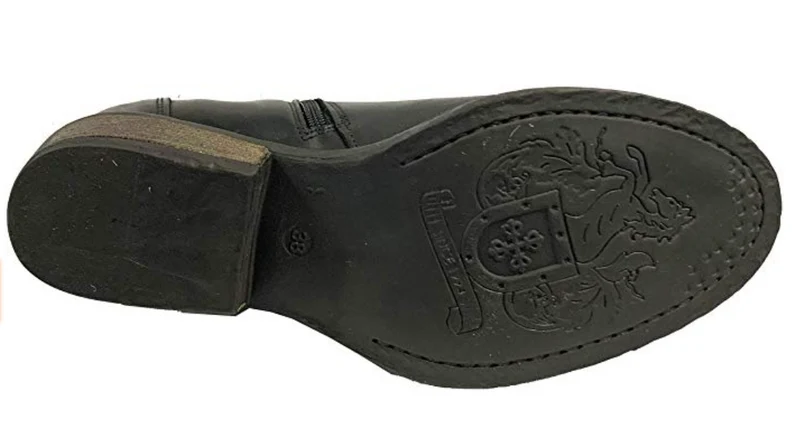 Oak & Hyde Damen Rita Twim Lederstiefelette - Schwarz