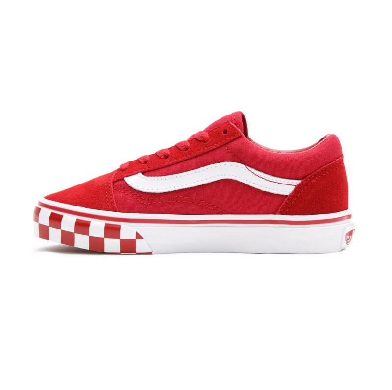 VANS Old Skool Bumper Check-Sneaker für Kinder – Rot