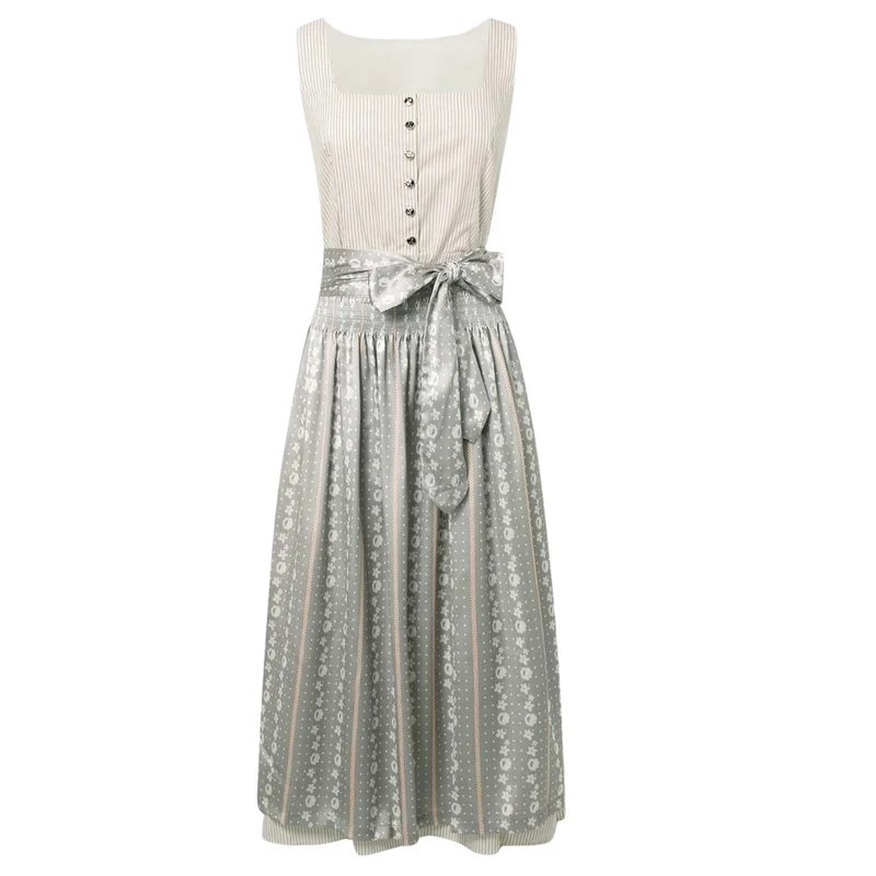 Damen Dirndl Set mit Knopfleiste und Schürze