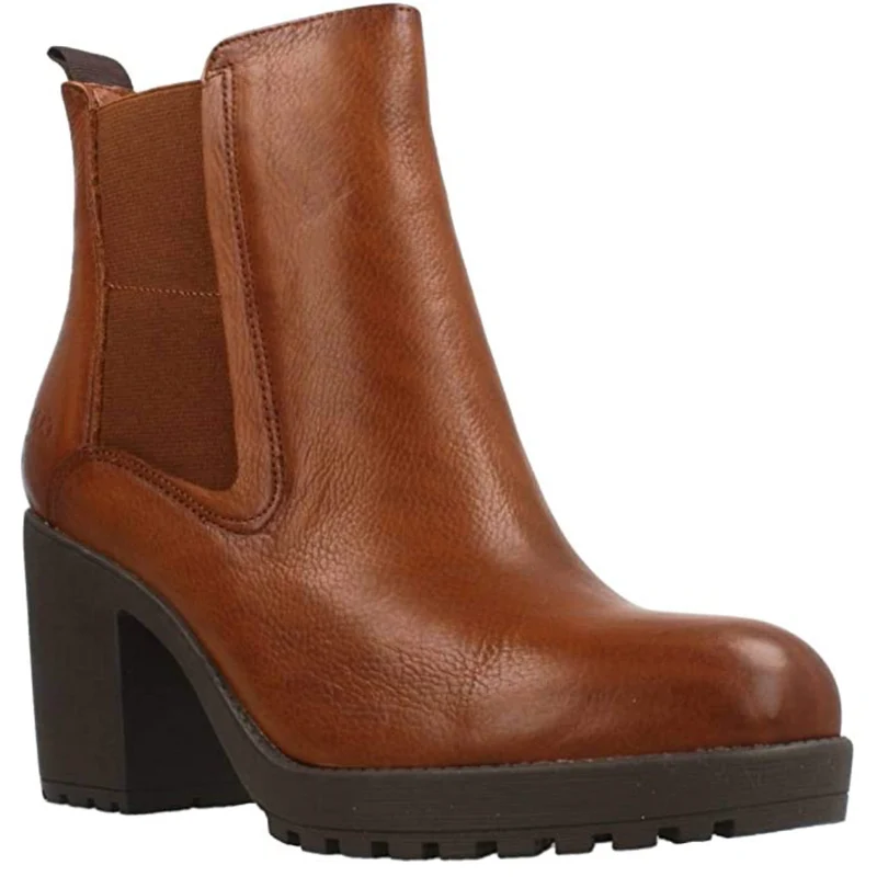 Carmela Damen-Stiefelette aus Leder – Kamel