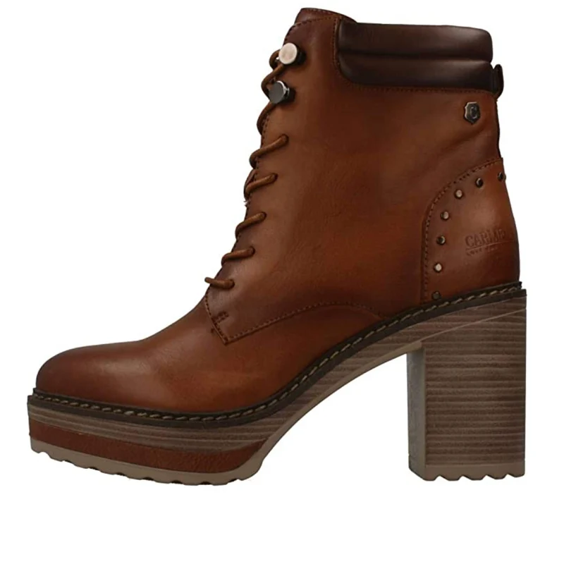 Carmela Damen-Lederstiefel mit hohem Absatz – Kamel