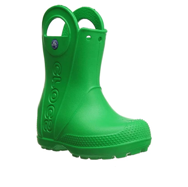 Crocs Klassische Handle It Regenstiefel für Kinder – Grasgrün