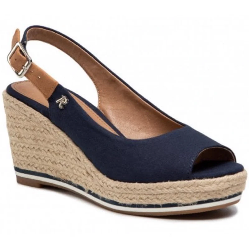 Refresh Sandale mit Keilabsatz für Damen – Marineblau