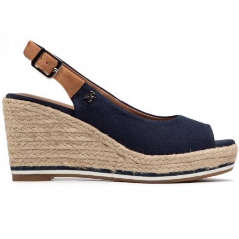 Refresh Sandale mit Keilabsatz für Damen – Marineblau