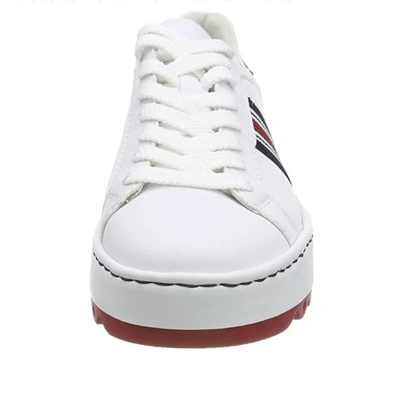 Rieker Modische Damen-Sneaker – Weiß/Rot