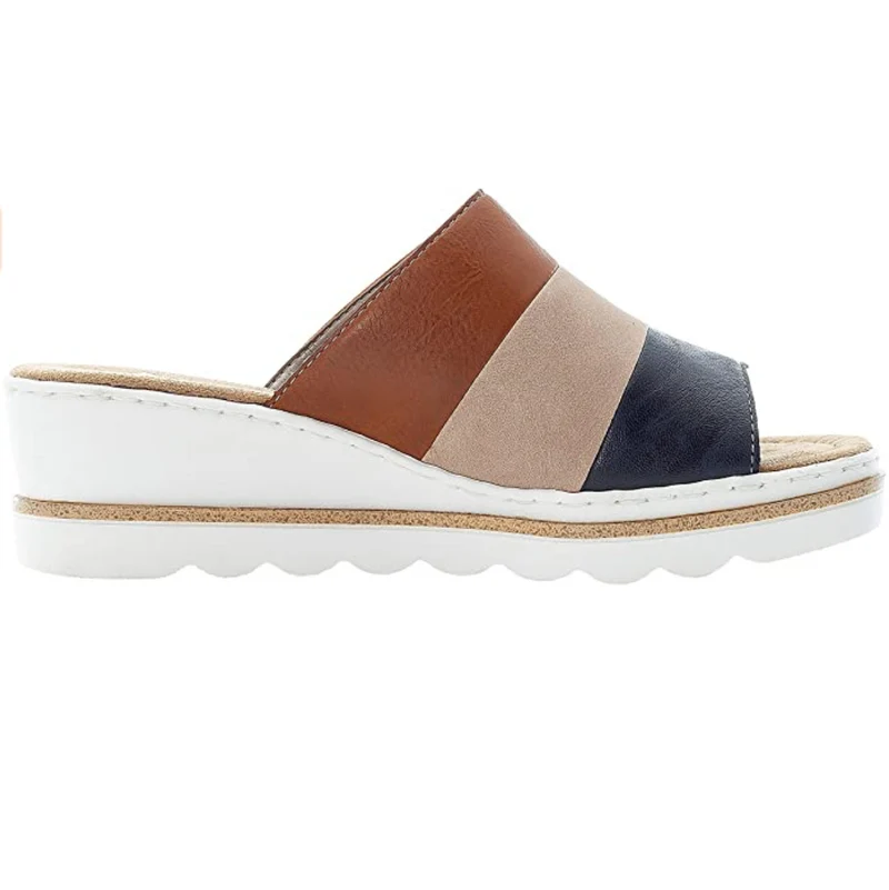 Rieker Damenmode-Sandalen – Blaue Kombination