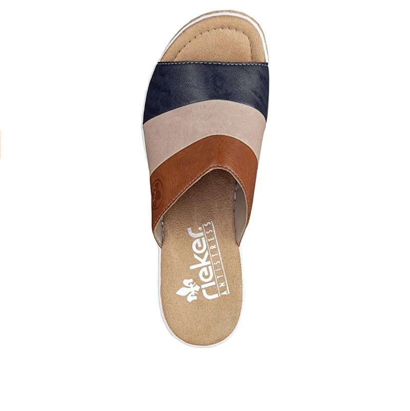 Rieker Damenmode-Sandalen – Blaue Kombination