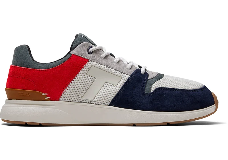TOMS Herren-Sneaker aus Arroyo-Wildleder – Rot/Blau