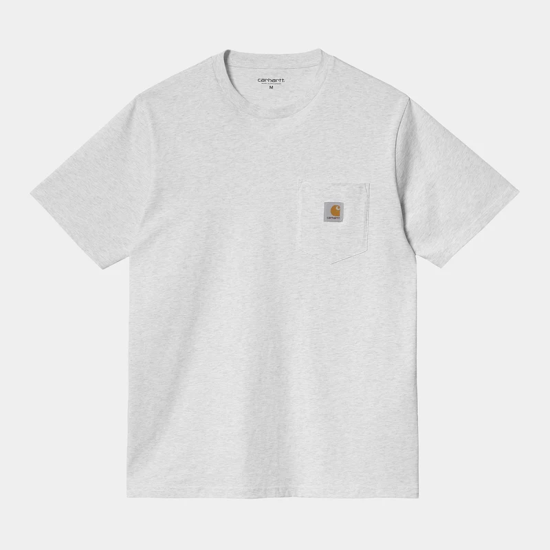 Carhartt WIP Kurzärmliges Herren-T-Shirt mit Taschen – Ash Heather
