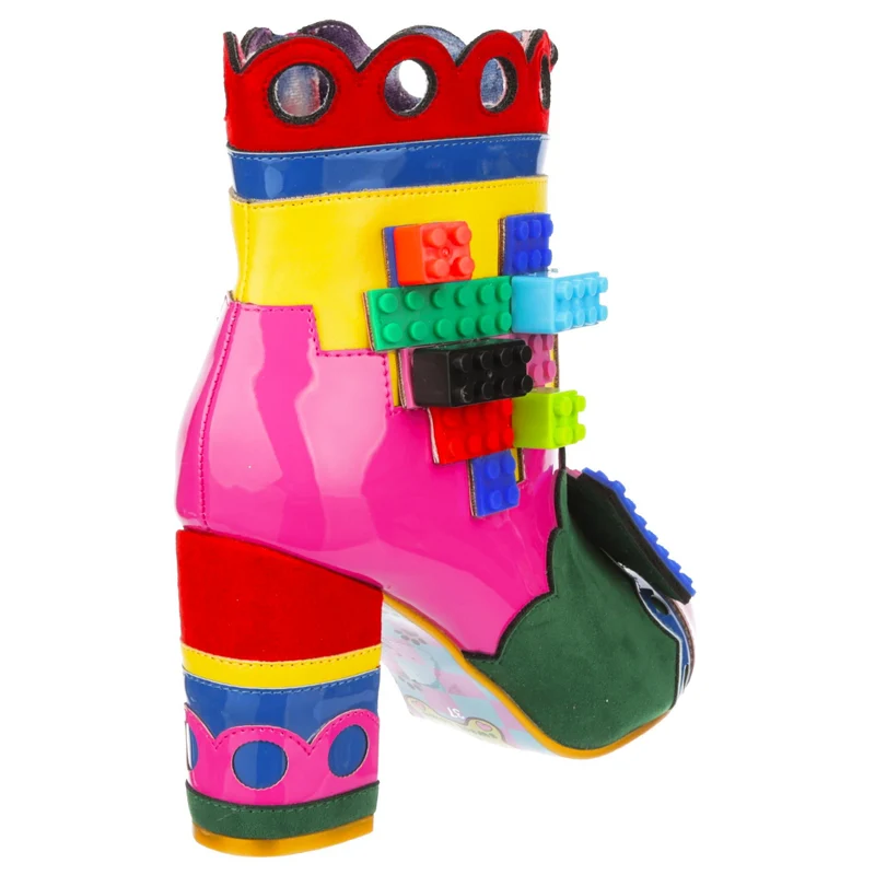 Irregular Choice Building Love High Heel für Damen – Rosa / Gelb / Grün / Blau