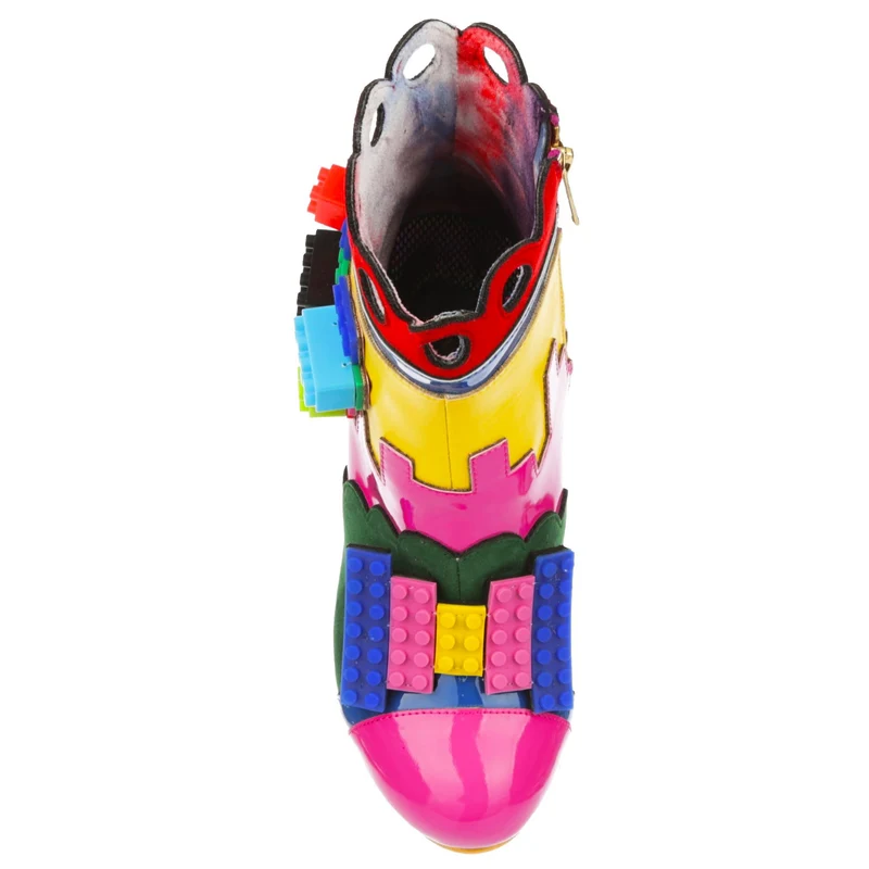 Irregular Choice Building Love High Heel für Damen – Rosa / Gelb / Grün / Blau