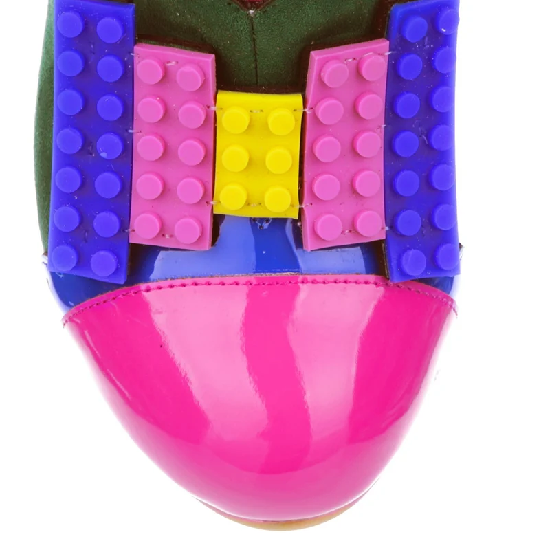 Irregular Choice Building Love High Heel für Damen – Rosa / Gelb / Grün / Blau