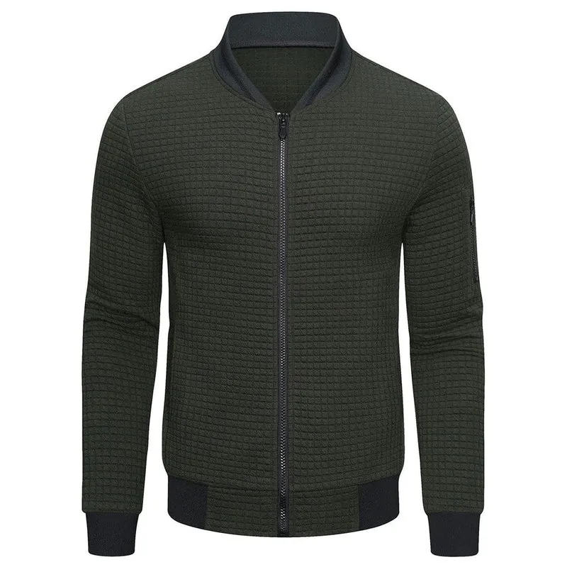 Herren Gesteppte Jacke mit Reißverschluss, Stehkragen und Ärmeltasche
