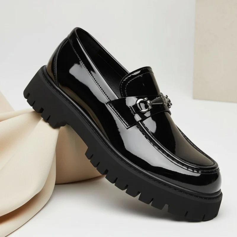 Florian | Herren Leder Loafer Business Schuhe mit Metallschnalle