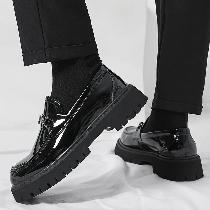 Florian | Herren Leder Loafer Business Schuhe mit Metallschnalle