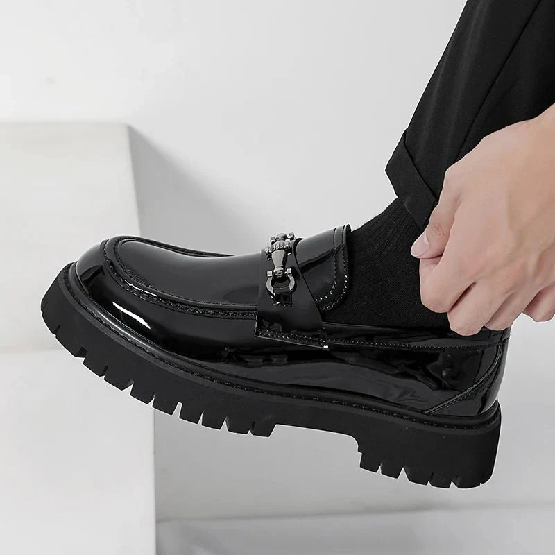 Florian | Herren Leder Loafer Business Schuhe mit Metallschnalle