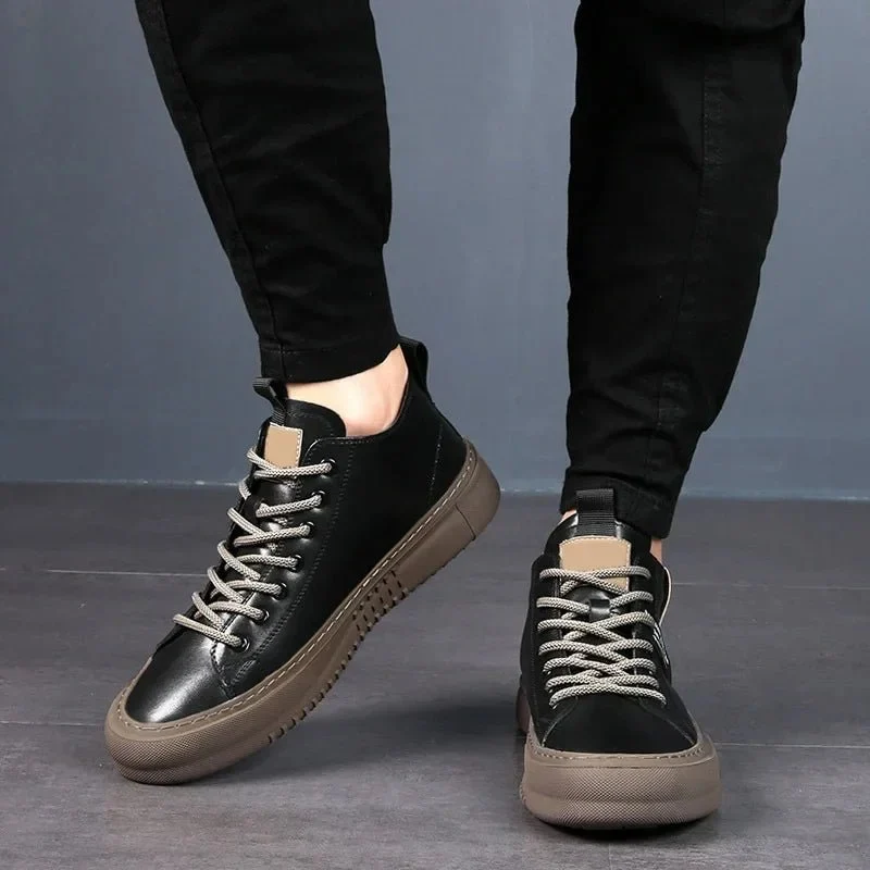 Sebastian | Herren Leder Sneakers Premium Rindsleder Ergonomisch