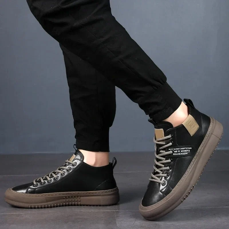 Sebastian | Herren Leder Sneakers Premium Rindsleder Ergonomisch