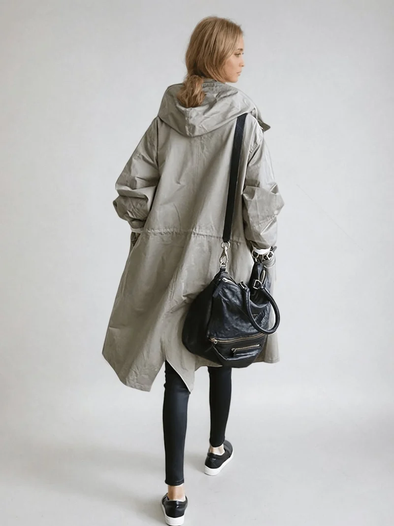 Charlotte | Trenchcoat Wasserabweisend Klassisch Knopfleiste Taschen