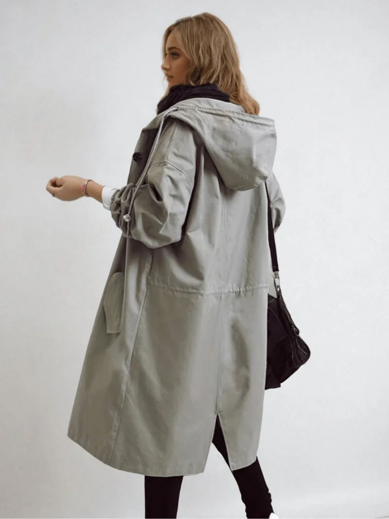 Charlotte | Trenchcoat Wasserabweisend Klassisch Knopfleiste Taschen