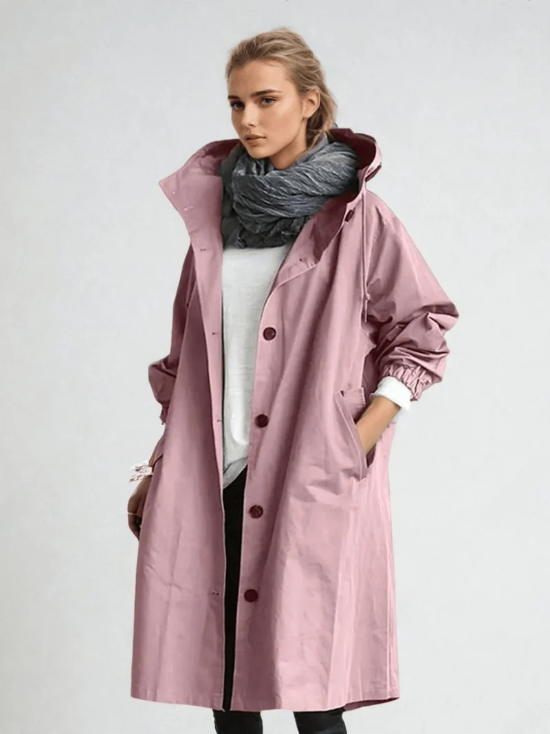 Charlotte | Trenchcoat Wasserabweisend Klassisch Knopfleiste Taschen