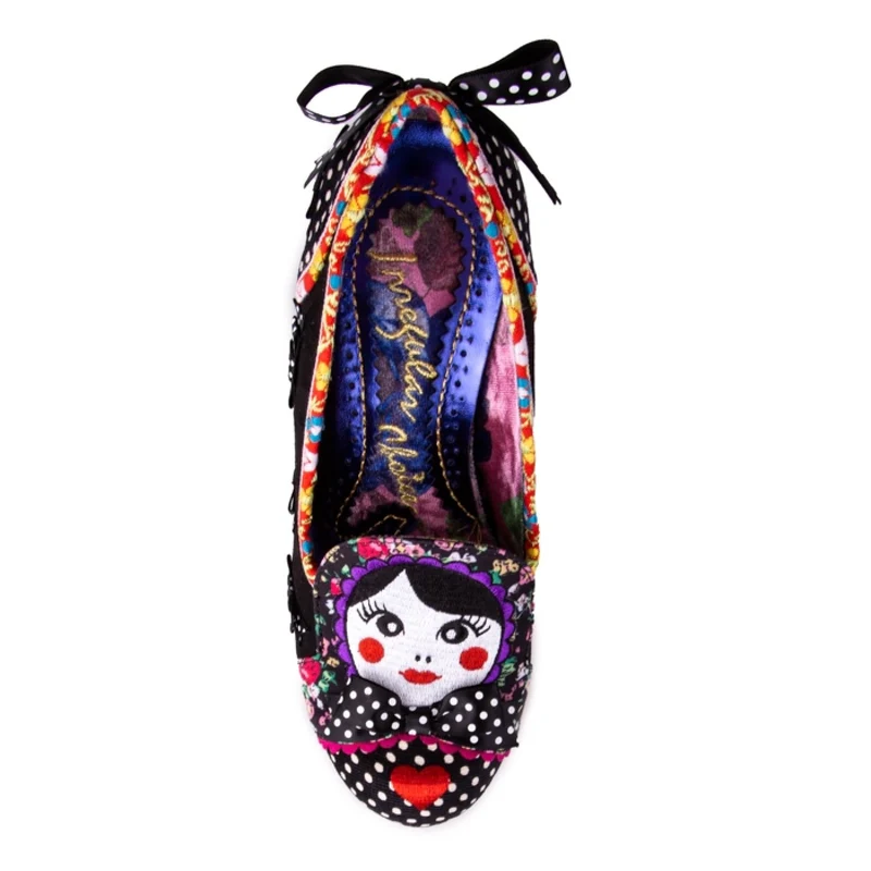 Irregular Choice Damen Matroschka Memories High Heels – Schwarz