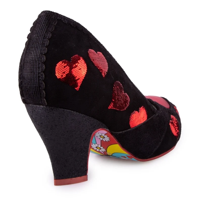 Irregular Choice Womens Heart On Your Sleeve - Schwarz