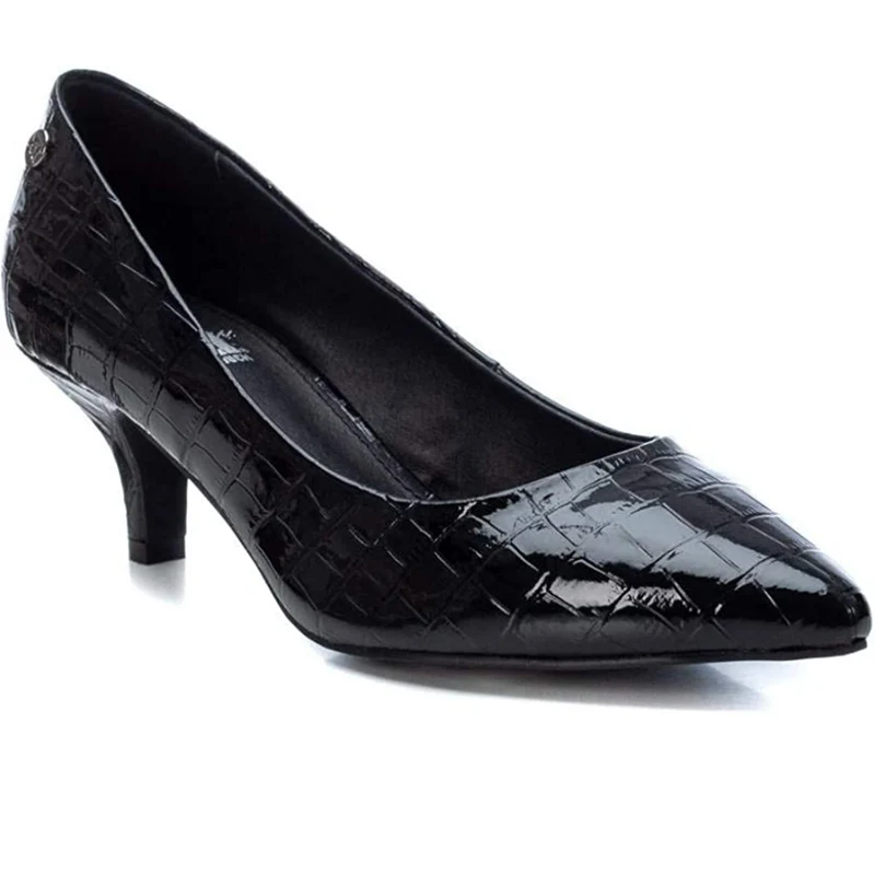 XTI - 44667 – High Heels mit Schlangenmuster – Schwarz