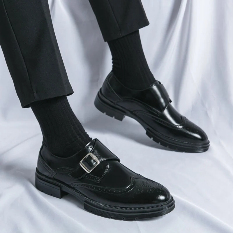 Lukas | Herren Monk Strap Brogues Wingtip Business Schuhe