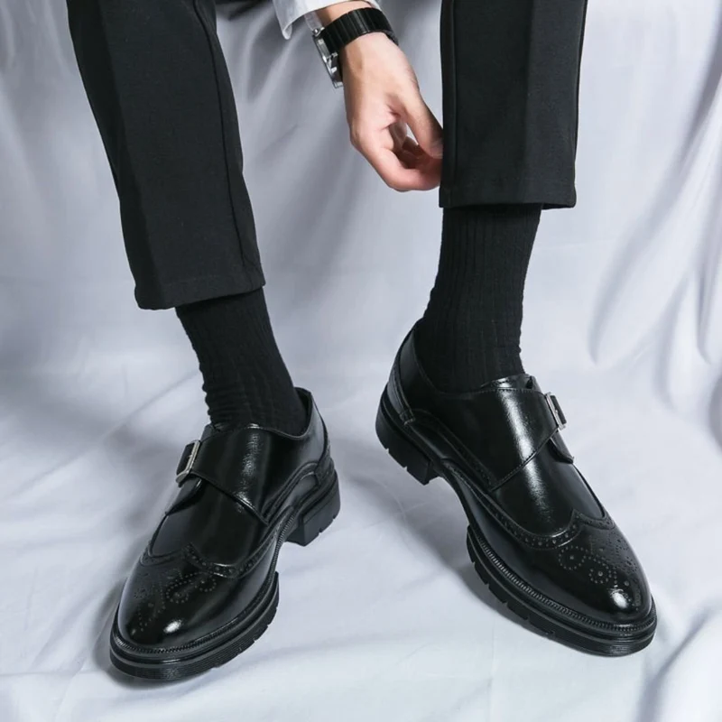 Lukas | Herren Monk Strap Brogues Wingtip Business Schuhe