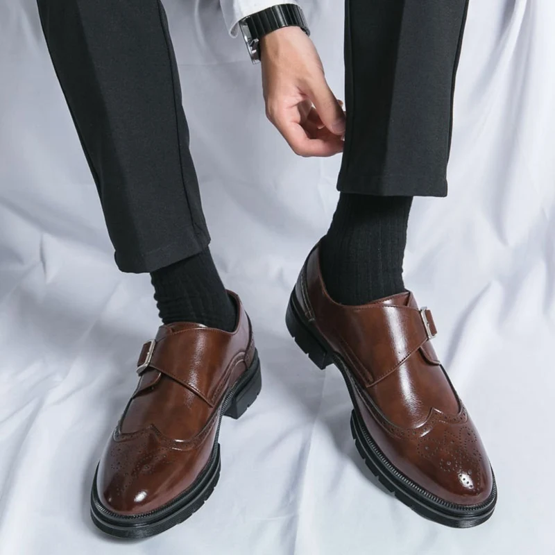 Lukas | Herren Monk Strap Brogues Wingtip Business Schuhe