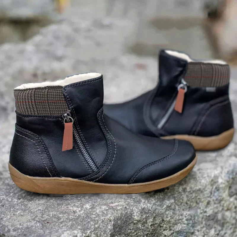 Marlene | Wasserdichte Stiefel Damen Leder Knöchelhoch Komfort