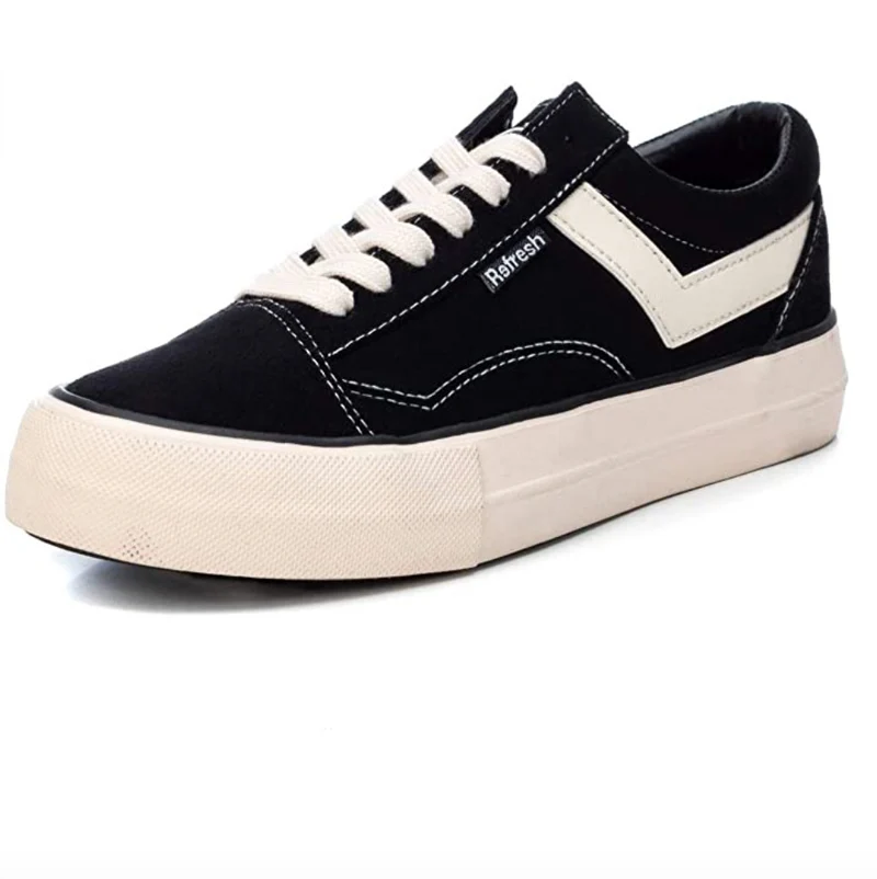 Refresh - 72432 - Damen-Sneaker - Schwarz / Weiß