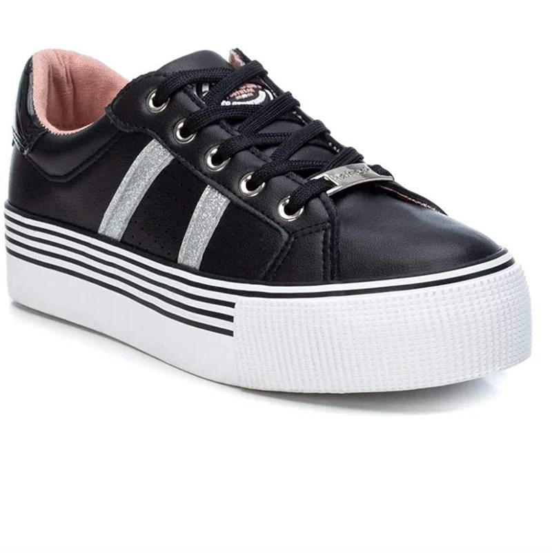 Refresh Modische Damen-Sneaker – Schwarz/Grau