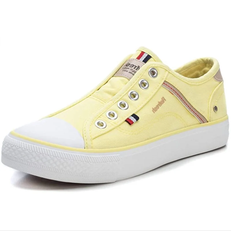 Refresh Damen-Sneaker ohne Schnürsenkel – Gelb