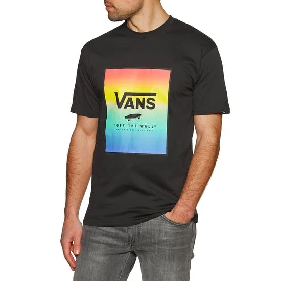 VANS Herren-Box-T-Shirt mit klassischem Print – Schwarz
