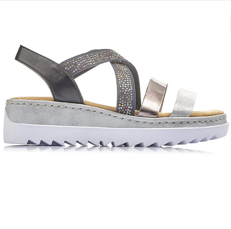 Rieker Damenmode-Sandale – Eis