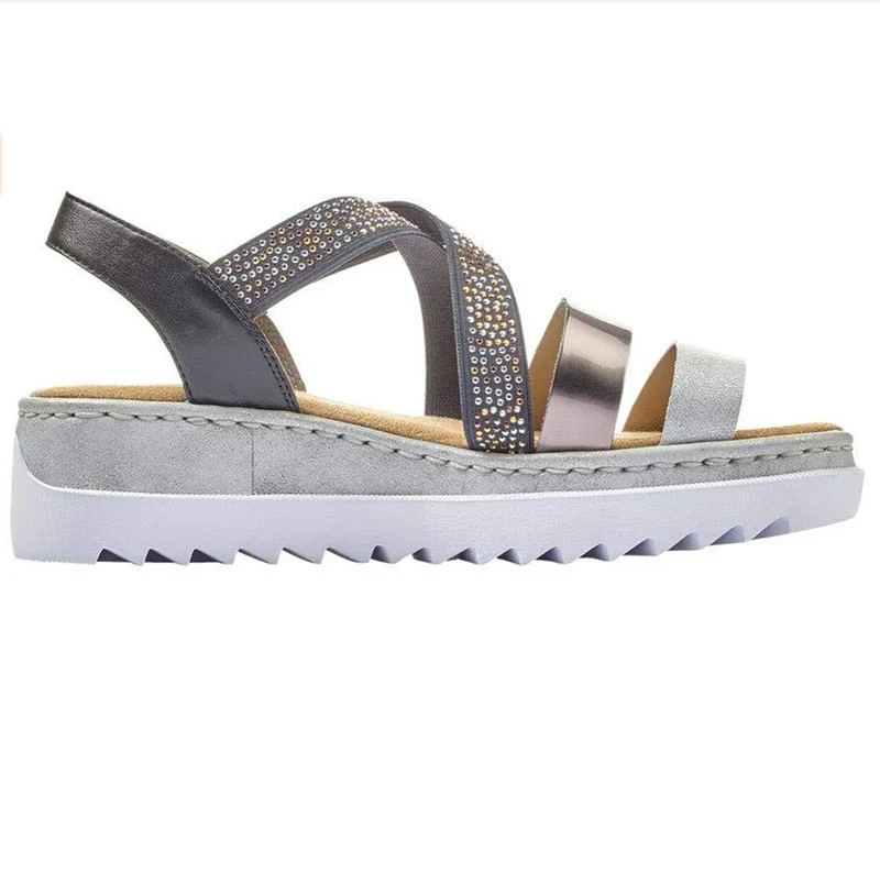 Rieker Damenmode-Sandale – Eis