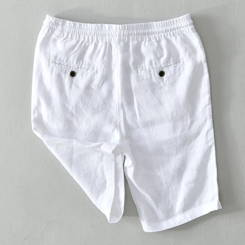 Matthias | Herren Relaxed-Fit Leinen Shorts mit Kordelzug
