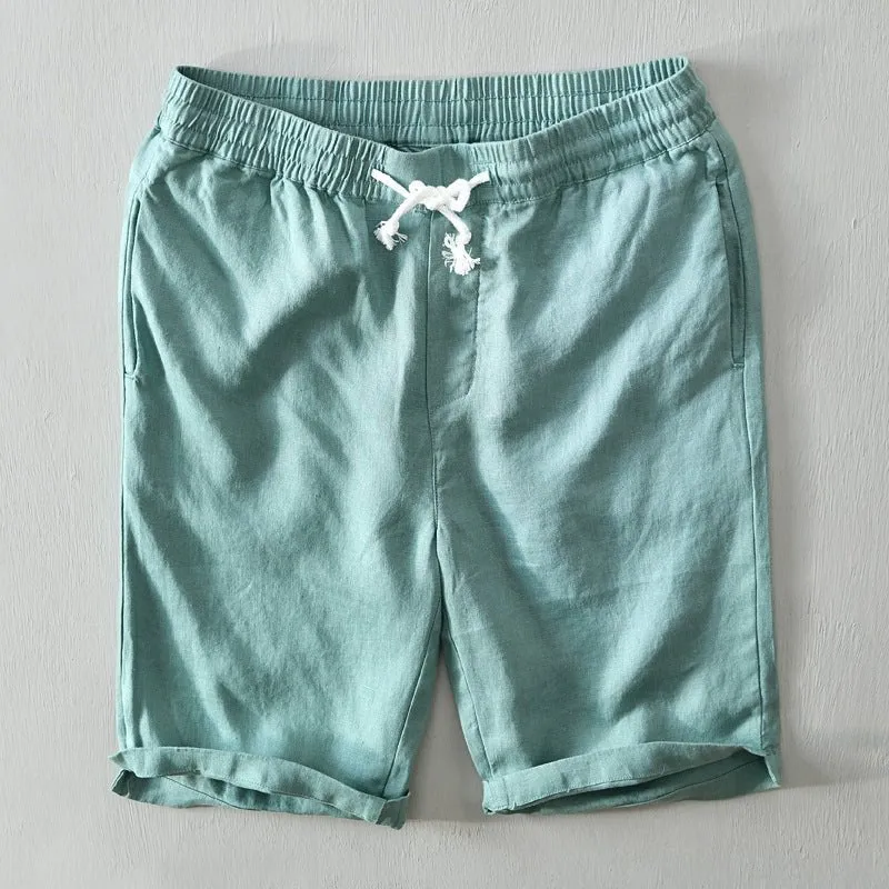 Matthias | Herren Relaxed-Fit Leinen Shorts mit Kordelzug